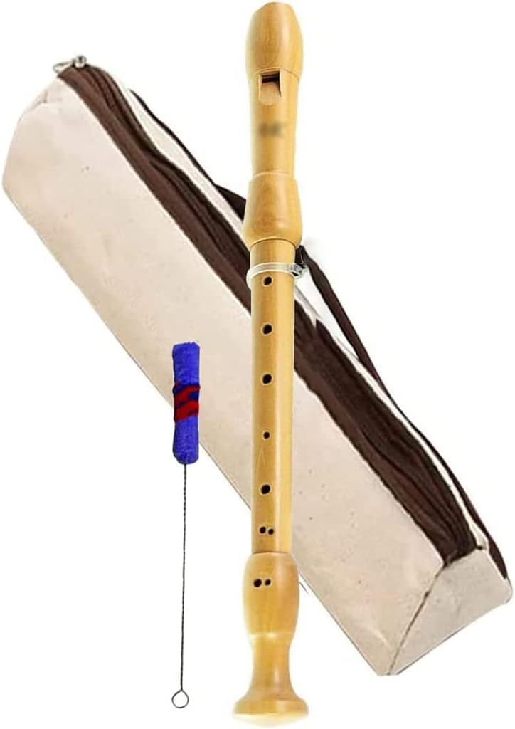 ZRAGEK Recorders Instrument, German Recorders 8 Holes for Beginners, Baroque Recorders 3 Piece for Professional, Maple Wood F Key Alto Flute Instrument, with Cleaning Stick,Storage Bag - Image 1